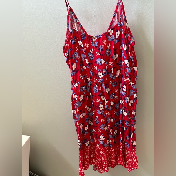 Express Wrap Font Spaghetti Strap Floral Dress Size Medium - Picture 4 of 5